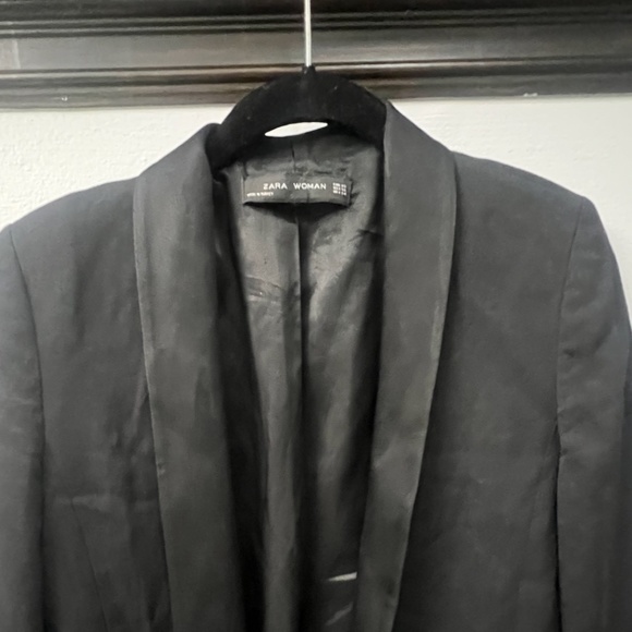 ZARA WOMEN’S LONG SLEEVE BLAZER, SIZE US XS, BLACK - Picture 3 of 11